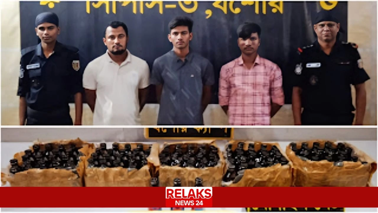 যশোরের শার্শায় ১২৮ বোতল ভারতীয় ফেনসিডিলসহ আটক ৩